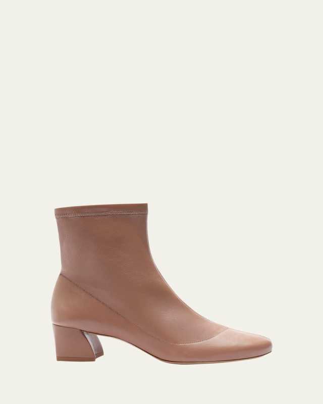 Leather Skinny Ankle Booties
